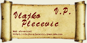 Vlajko Plećević vizit kartica